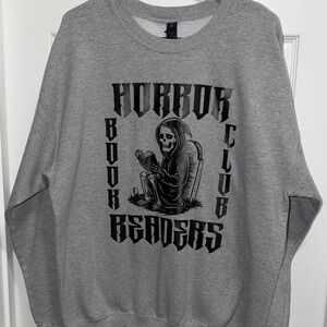 Gildan Gray Horror Book Club Sweatshirt